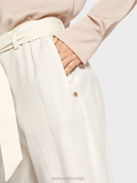 вардха панталоне у папирној врећици Marc Cain D688676 прљаво бело одећу