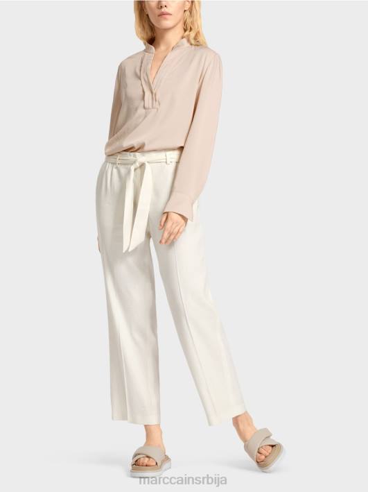 вардха панталоне у папирној врећици Marc Cain D688676 прљаво бело одећу