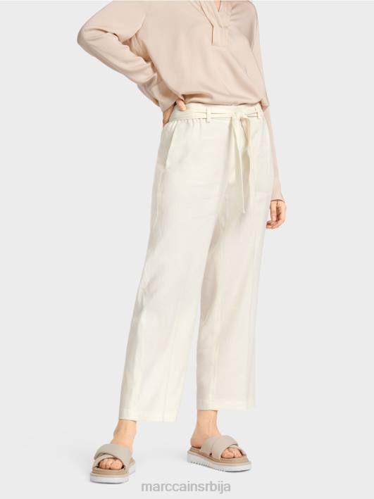 вардха панталоне у папирној врећици Marc Cain D688676 прљаво бело одећу