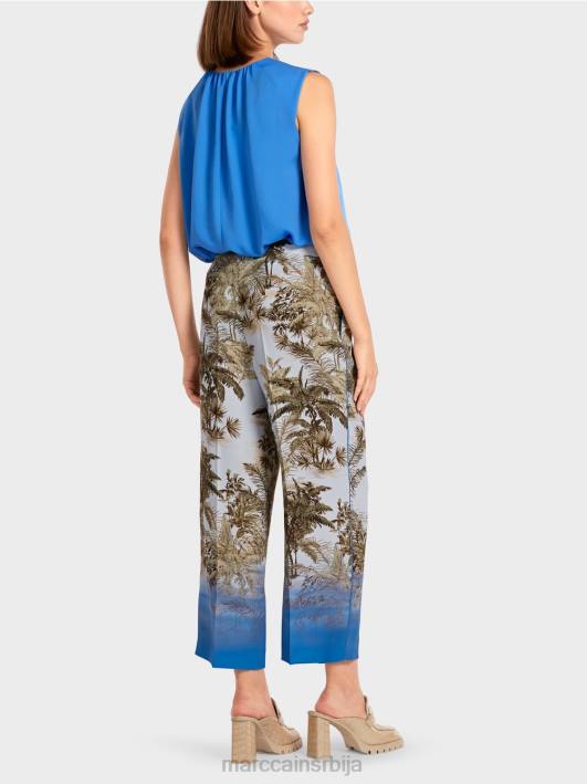 панталоне са дизајном длана Marc Cain D688693 светло пудер плаве боје одећу