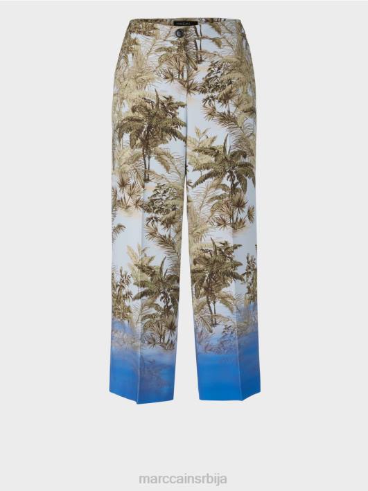 панталоне са дизајном длана Marc Cain D688693 светло пудер плаве боје одећу