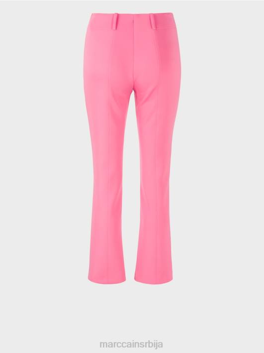 класичне панталоне са притиснутим наборима Marc Cain D688703 светло розе одећу