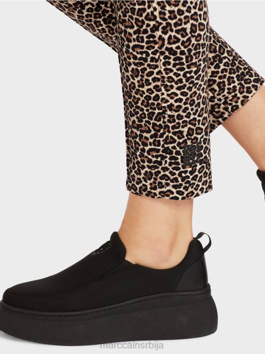 уске панталоне са леопард принтом Marc Cain D688706 крема у праху одећу