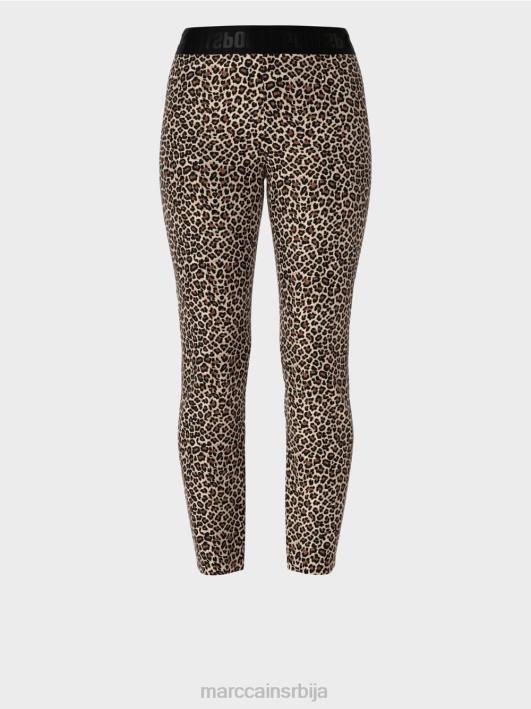 уске панталоне са леопард принтом Marc Cain D688706 крема у праху одећу