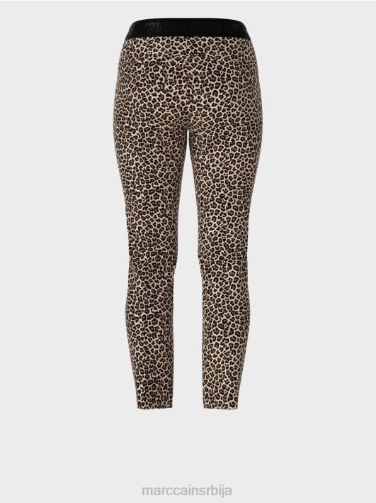 уске панталоне са леопард принтом Marc Cain D688706 крема у праху одећу