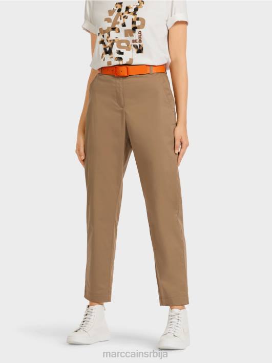 панталоне од лаганог растезљивог памука Marc Cain D688709 лагана кафа одећу