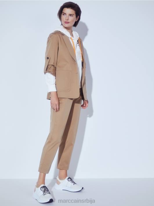 панталоне од лаганог растезљивог памука Marc Cain D688709 лагана кафа одећу