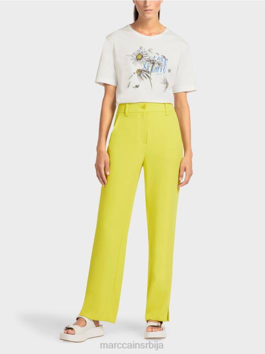 елегантне лабаве панталоне Marc Cain D688716 зелени сумпор одећу