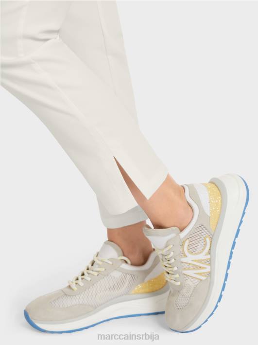 панталоне широких ногавица „промислимо заједно“. Marc Cain D688717 прљаво бело одећу