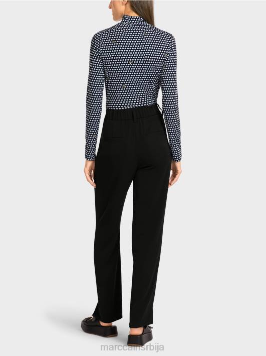 елегантне лабаве панталоне Marc Cain D688718 црн одећу