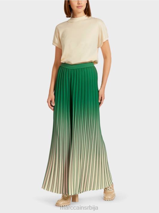 плисиране панталоне са живим градијентом боја Marc Cain D688719 маховина зелена одећу