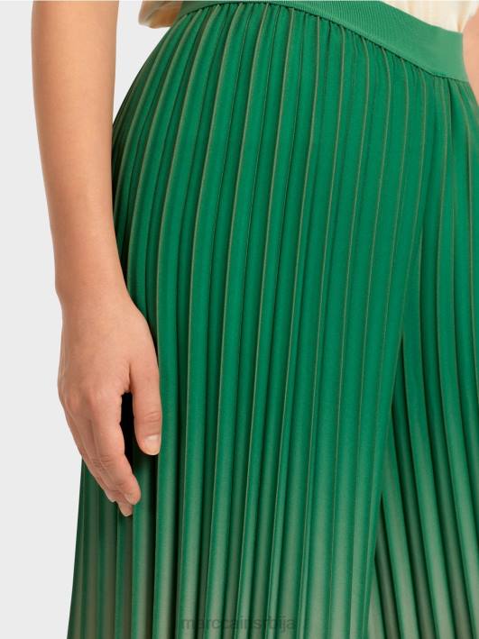 плисиране панталоне са живим градијентом боја Marc Cain D688719 маховина зелена одећу