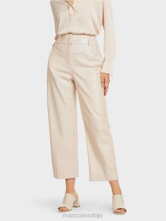 панталоне од вештачке напе Marc Cain D688722 цреме одећу