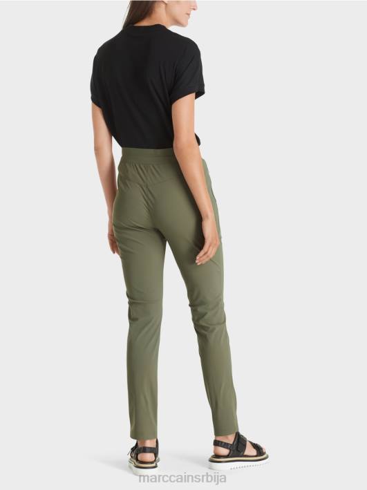 рибера панталоне од растегљиве тканине Marc Cain D688727 дубока џунгла одећу