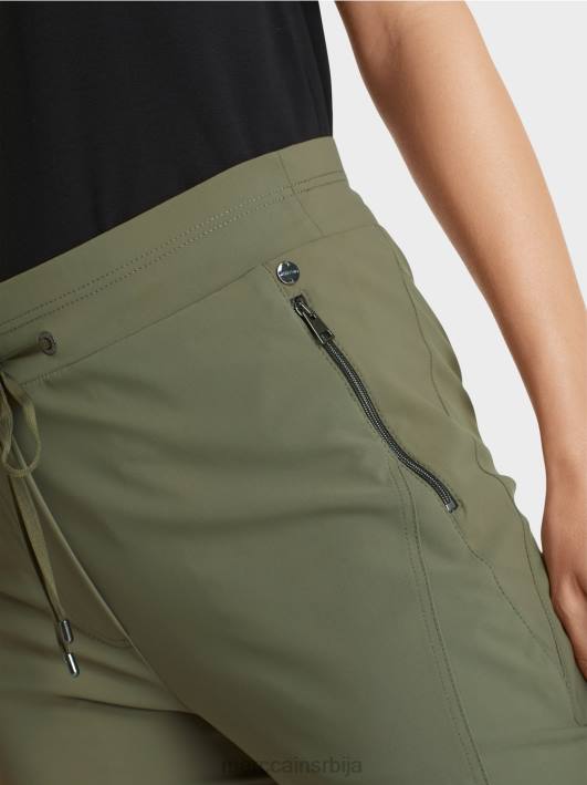 рибера панталоне од растегљиве тканине Marc Cain D688727 дубока џунгла одећу