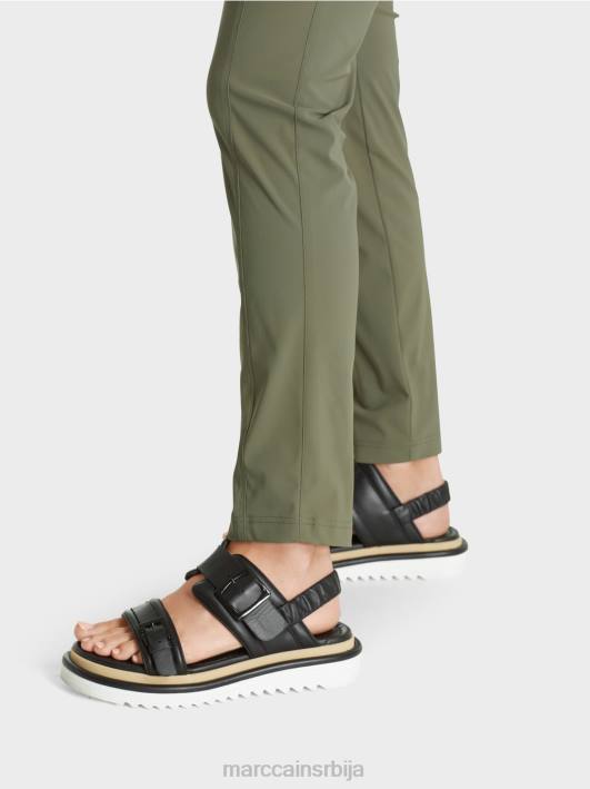 рибера панталоне од растегљиве тканине Marc Cain D688727 дубока џунгла одећу