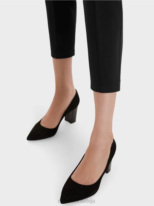 панталоне од растезљивог дреса Marc Cain D688738 црн одећу