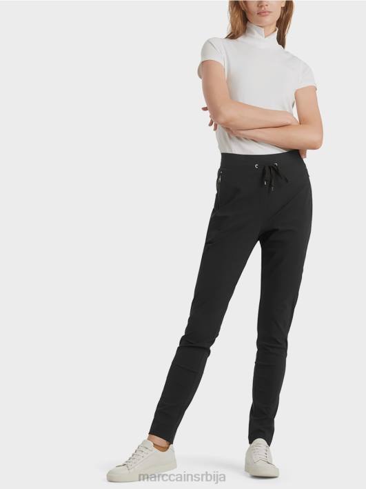 уске растегљиве панталоне Marc Cain D688739 црн одећу