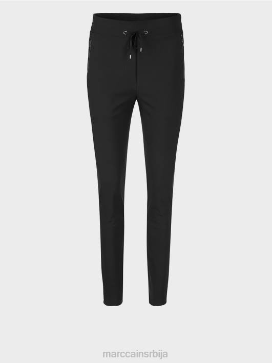уске растегљиве панталоне Marc Cain D688739 црн одећу