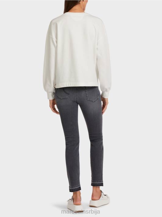 превелика дуксерица са 3д елементима Marc Cain D6881228 прљаво бело одећу