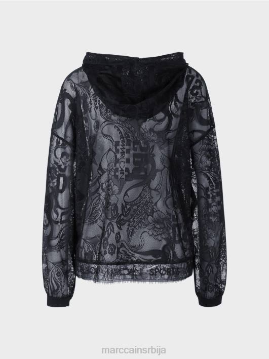 дуксерица од тила од чипке Marc Cain D6881220 поноћно плава одећу