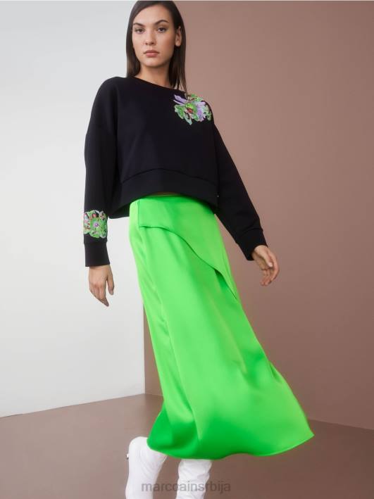 дуксерица са цветном апликацијом Marc Cain D6881221 црн одећу