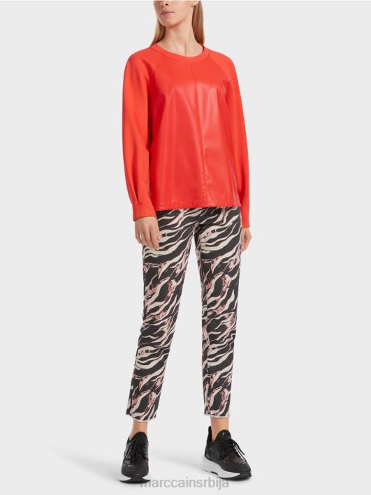 раглан дуксерица са мешавином материјала Marc Cain D6881223 цампари одећу