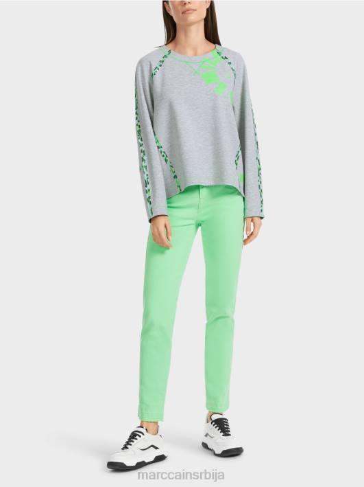 дуксерица са ефектима шавова Marc Cain D6881224 Сребрно сива одећу