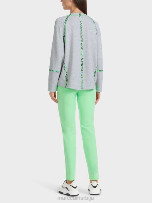 дуксерица са ефектима шавова Marc Cain D6881224 Сребрно сива одећу