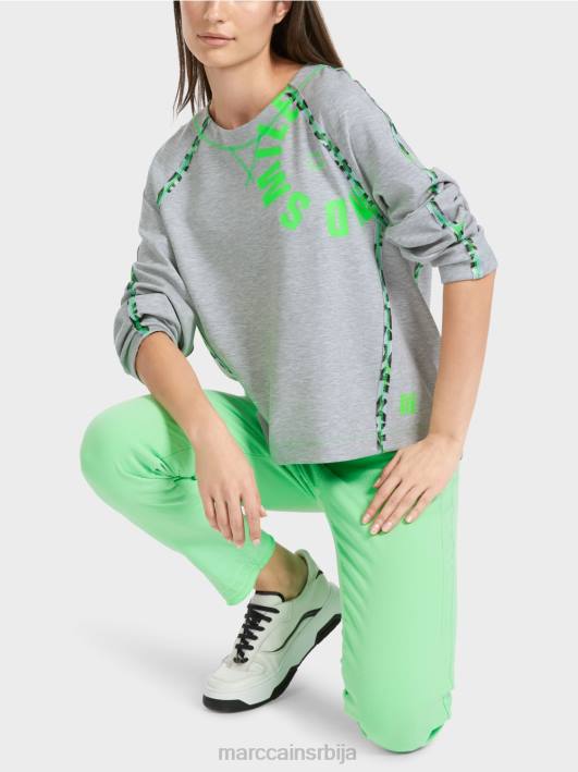 дуксерица са ефектима шавова Marc Cain D6881224 Сребрно сива одећу