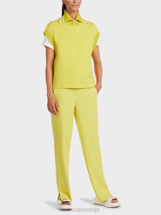 мајица без рукава са ребрастом крагном Marc Cain D6881226 зелени сумпор одећу