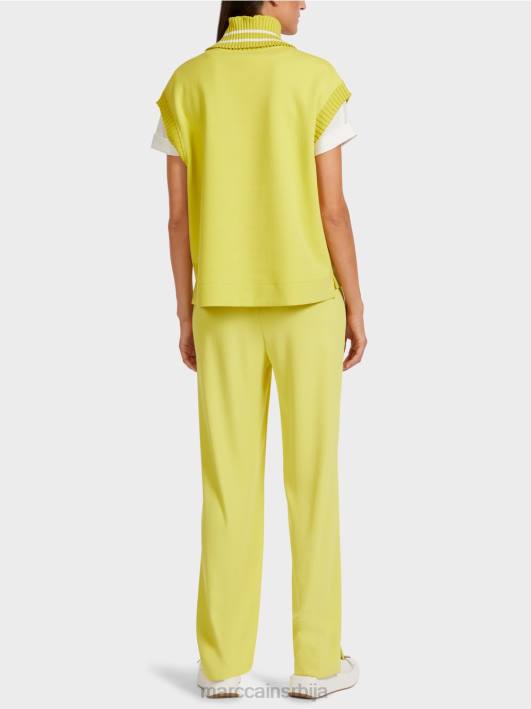 мајица без рукава са ребрастом крагном Marc Cain D6881226 зелени сумпор одећу