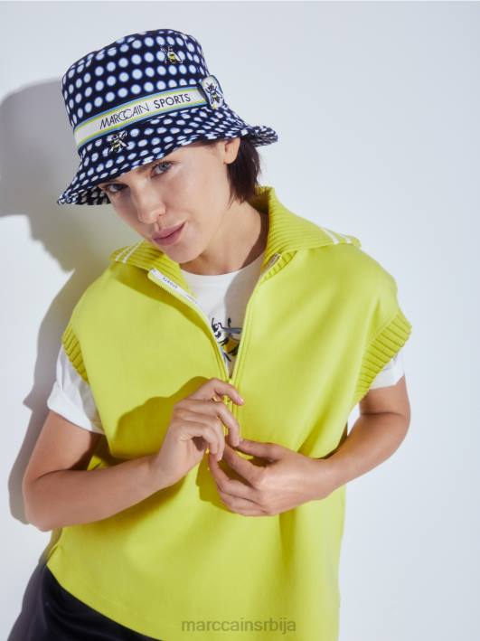 мајица без рукава са ребрастом крагном Marc Cain D6881226 зелени сумпор одећу