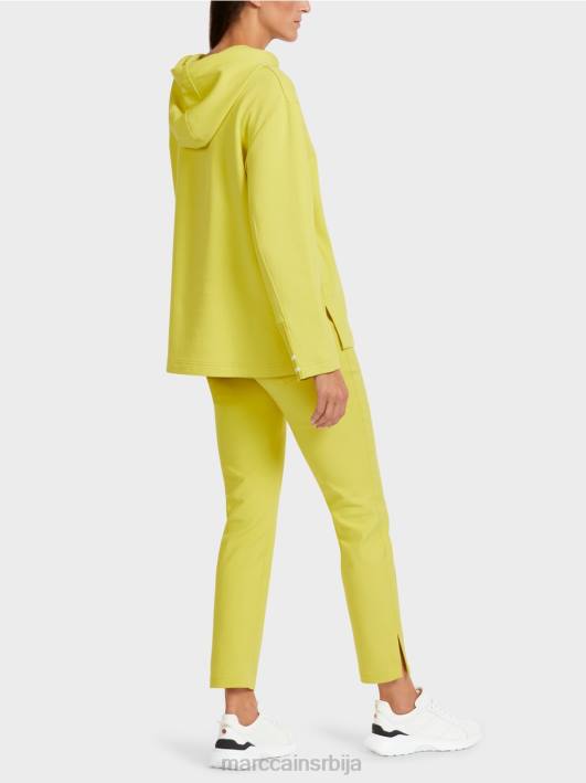 женствена дуксерица са капуљачом Marc Cain D6881227 зелени сумпор одећу