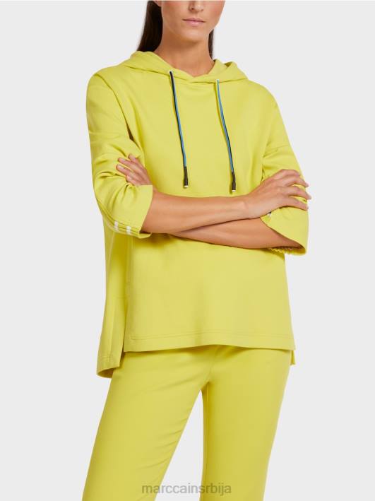 женствена дуксерица са капуљачом Marc Cain D6881227 зелени сумпор одећу