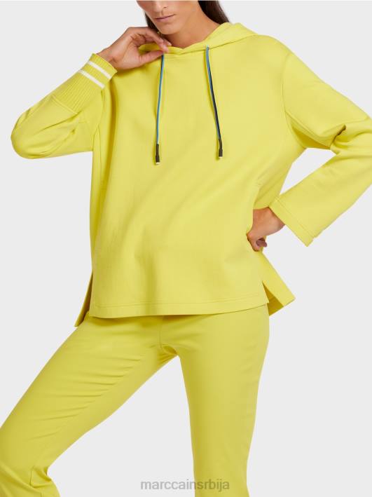 женствена дуксерица са капуљачом Marc Cain D6881227 зелени сумпор одећу