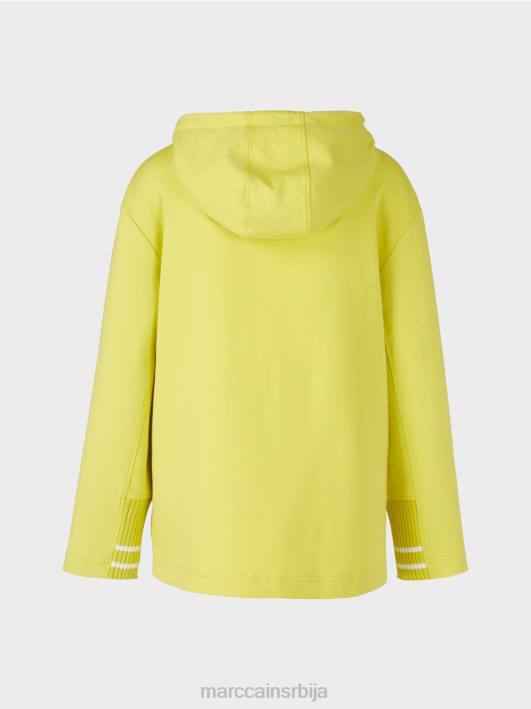 женствена дуксерица са капуљачом Marc Cain D6881227 зелени сумпор одећу
