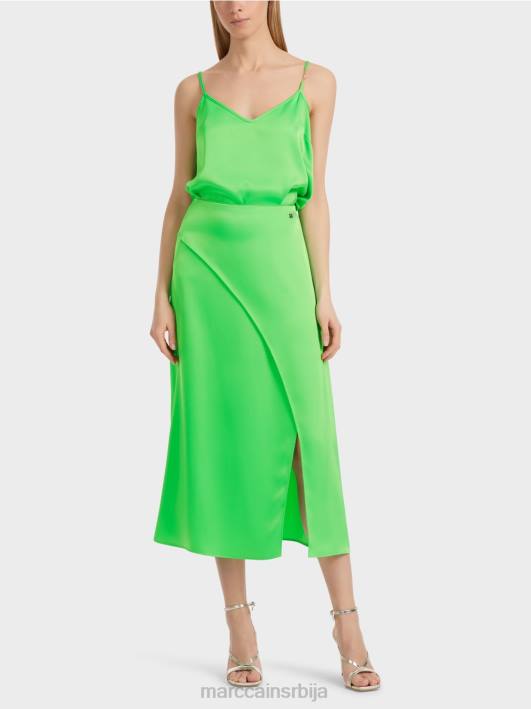 сукња са ефектом омотача Marc Cain D688458 тамно зелена јабука одећу