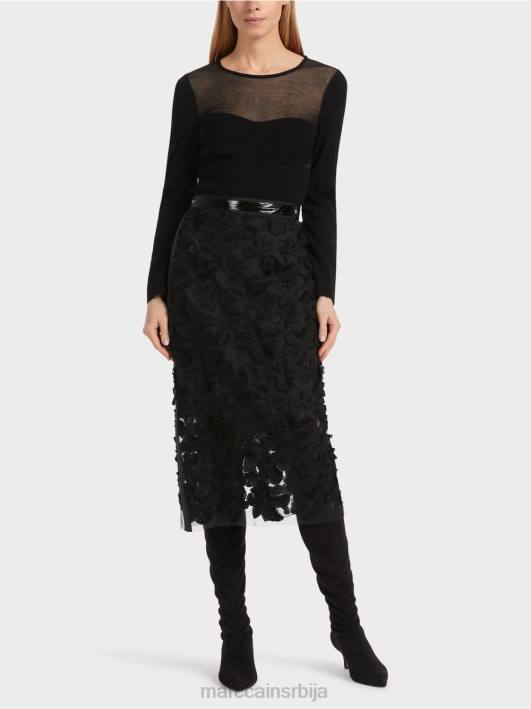 елегантна миди сукња Marc Cain D688460 црн одећу