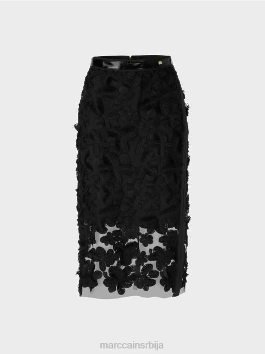 елегантна миди сукња Marc Cain D688460 црн одећу