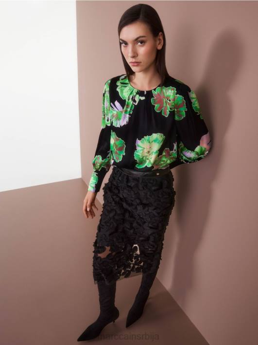 елегантна миди сукња Marc Cain D688460 црн одећу