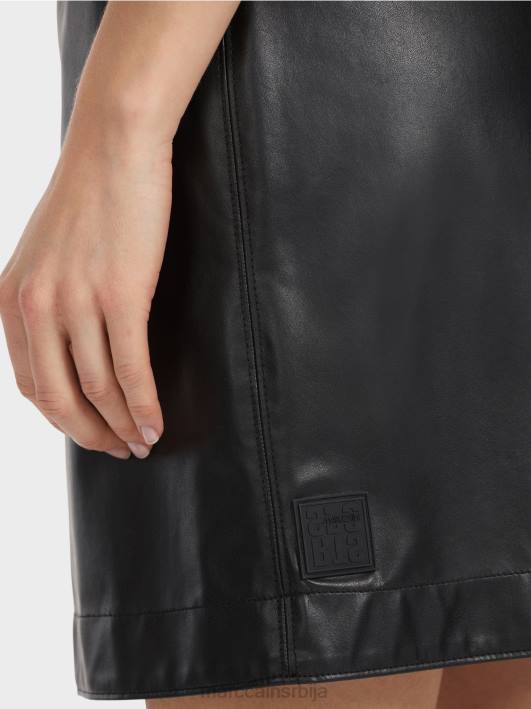 кратка сукња од забавне коже Marc Cain D688463 црн одећу