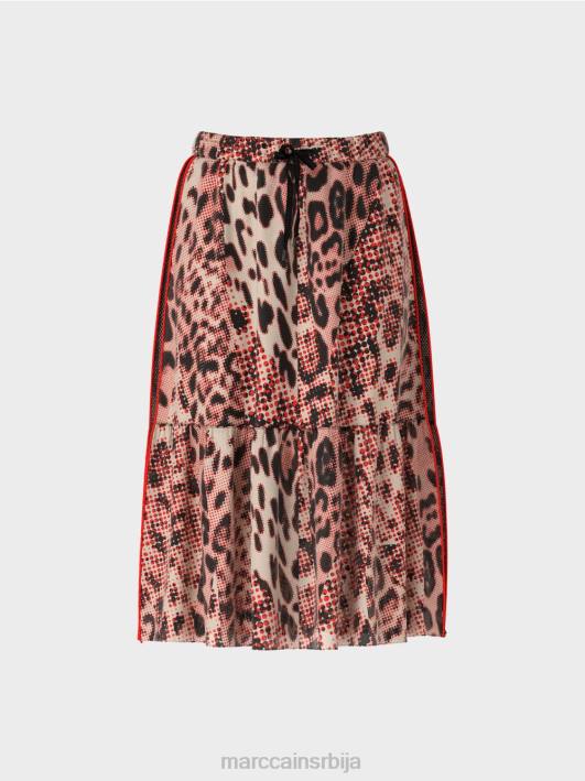 дуга слојевита сукња са лео принтом Marc Cain D688464 цампари одећу