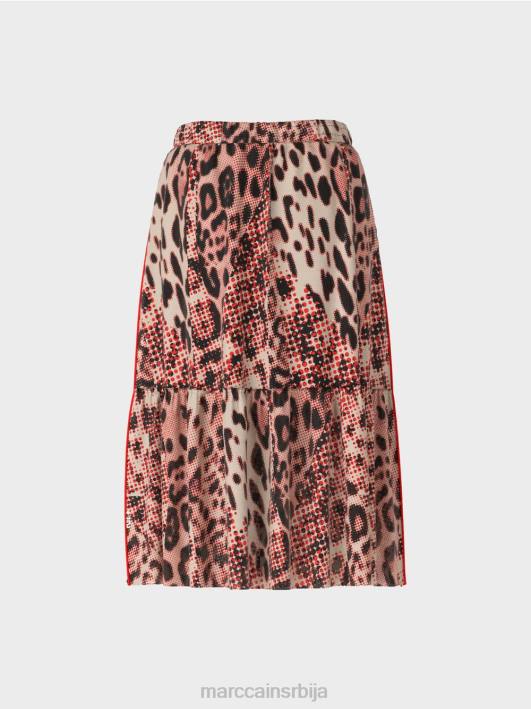 дуга слојевита сукња са лео принтом Marc Cain D688464 цампари одећу