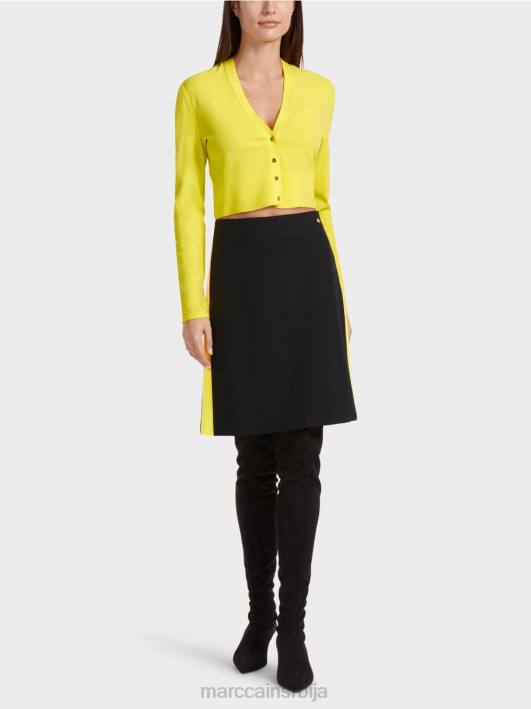 мини сукња са пругама које блокирају боје Marc Cain D688475 црн одећу