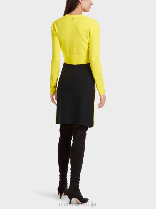 мини сукња са пругама које блокирају боје Marc Cain D688475 црн одећу