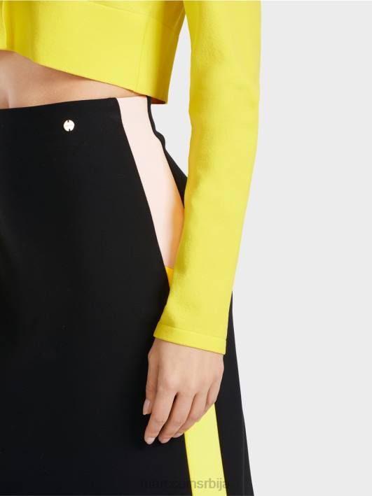 мини сукња са пругама које блокирају боје Marc Cain D688475 црн одећу