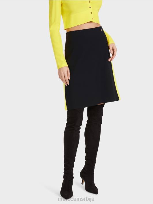 мини сукња са пругама које блокирају боје Marc Cain D688475 црн одећу