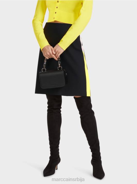 мини сукња са пругама које блокирају боје Marc Cain D688475 црн одећу