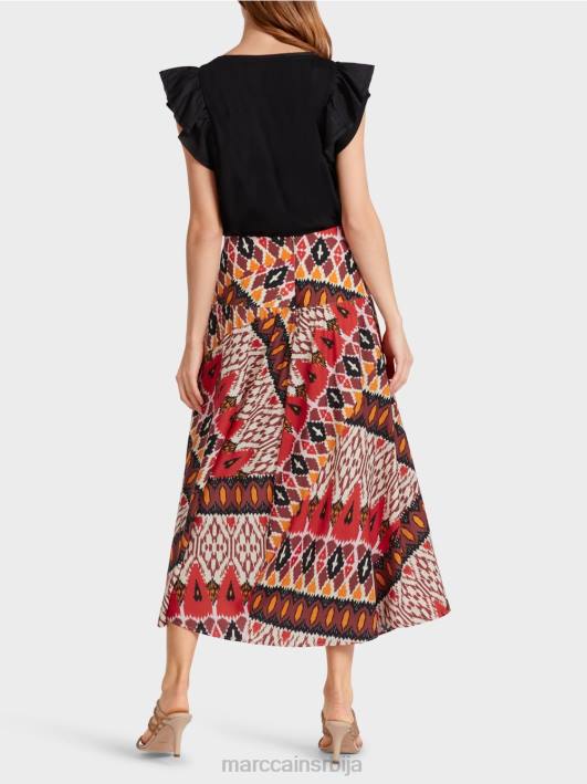 сукња са штампом Marc Cain D688478 Бордо одећу